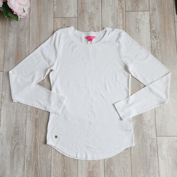 LILLY PULITZER π¦ Luxletic Resort White Baldwin Top - NWOT Size Large - Picture 3 of 7